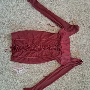 Oh Polly Deep Red Satin Dress